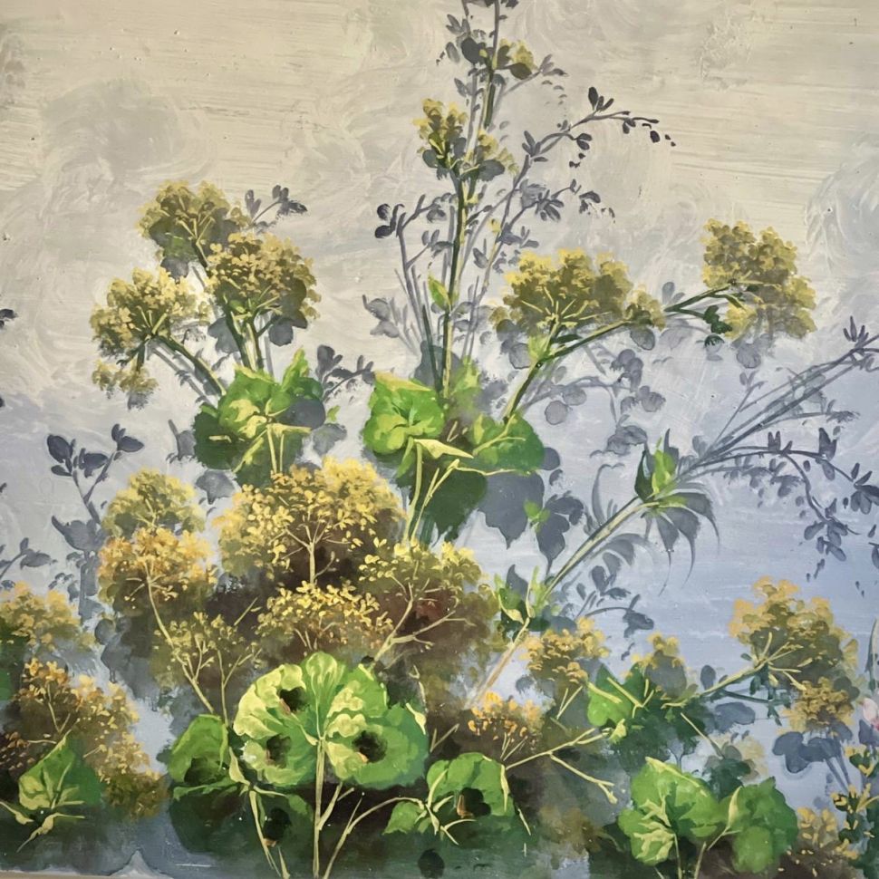 Репродукция фрески 21х28 см Желтые травы