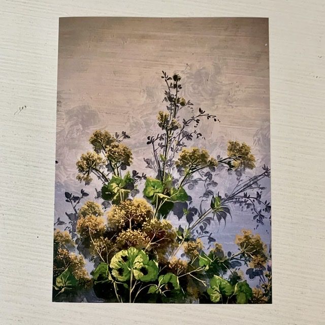 Репродукция фрески 21х28 см Желтые травы