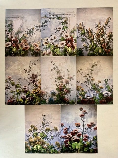 Репродукция фрески 21х28 см Желтые травы