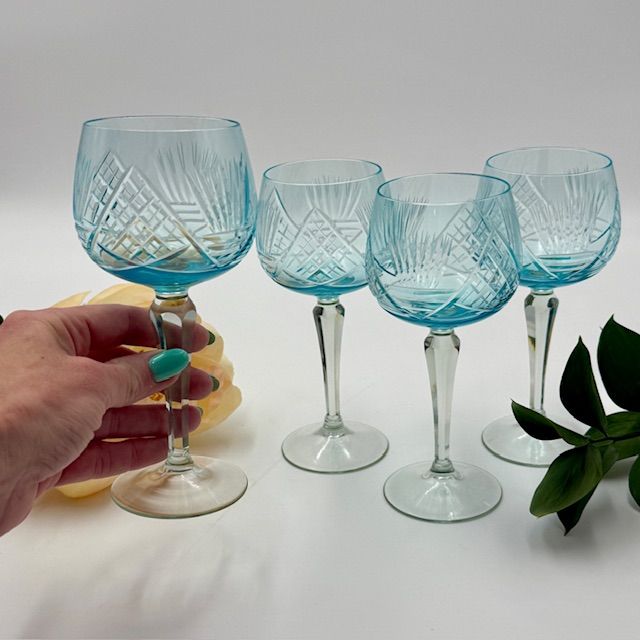 Бокал Nachtmann голубой 250 мл накладной хрусталь Германия