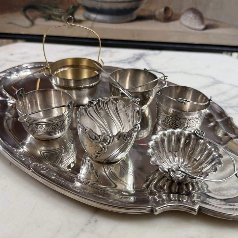 Ситечко для чая 5 см Виноград серебро Франция