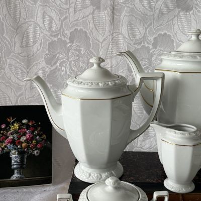 Кофейник Ph.Rosenthal Maria с золотой каймой 1 л Германия 1927 г  