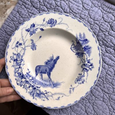 Тарелка глубокая Лось 23 см Goteborg Ingeborg Original фарфор Швеция