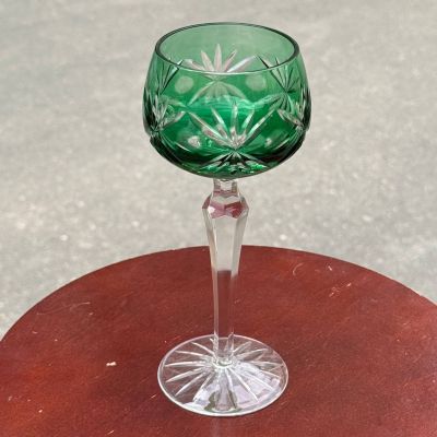 Бокал Anna Hutte зеленый 200 мл накладной хрусталь Германия дизайн 6
