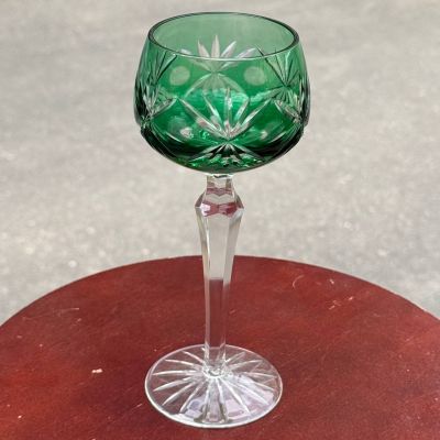Бокал Anna Hutte зеленый 200 мл накладной хрусталь Германия дизайн 6