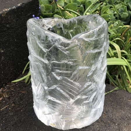Ваза глыба хрусталь Pukeberg Швеция 17 см