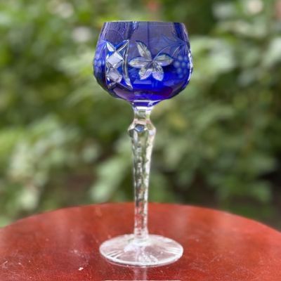 Бокал Anna Hutte синий 200 мл накладной хрусталь Германия
