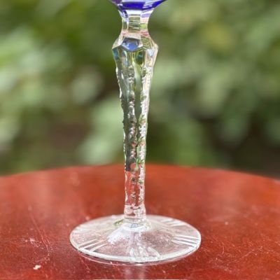 Бокал Anna Hutte синий 200 мл накладной хрусталь Германия