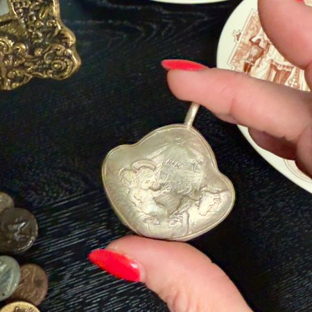 Подвеска погремушка 4,5 см серебро Франция