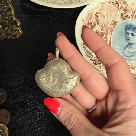 Подвеска погремушка 4,5 см серебро Франция