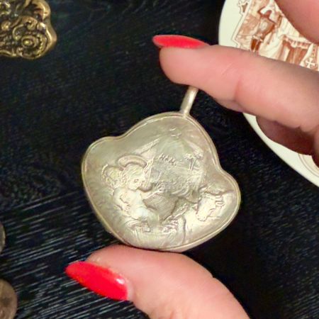 Подвеска погремушка 4,5 см серебро Франция
