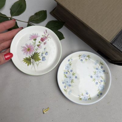 Блюдце подставка Crown Staffordshire Wild Howers 10 см костяной фарфор Англия