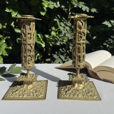 Подсвечник 23 см латунь Франция 