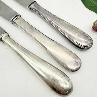 Нож столовый St. Medard 25 см серебрение Франция набор 3 шт