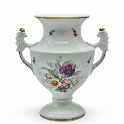 Ваза амфора Лебеди Kaiser Gloria Мейсенский букет 24 см Германия