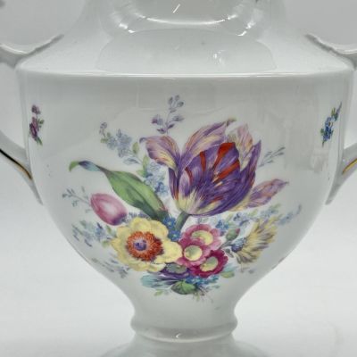 Ваза амфора Лебеди Kaiser Gloria Мейсенский букет 24 см Германия