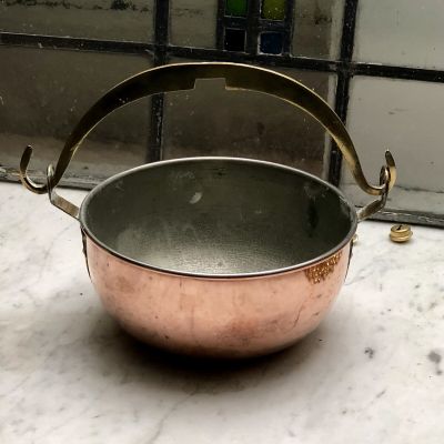 Котелок медный с латунным подвесом