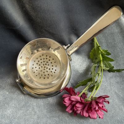 Ситечко для чая на подставке Ecuyer 15 см серебрение Франция