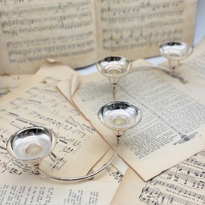 Подсвечник на четыре свечи адвент Франция серебрение