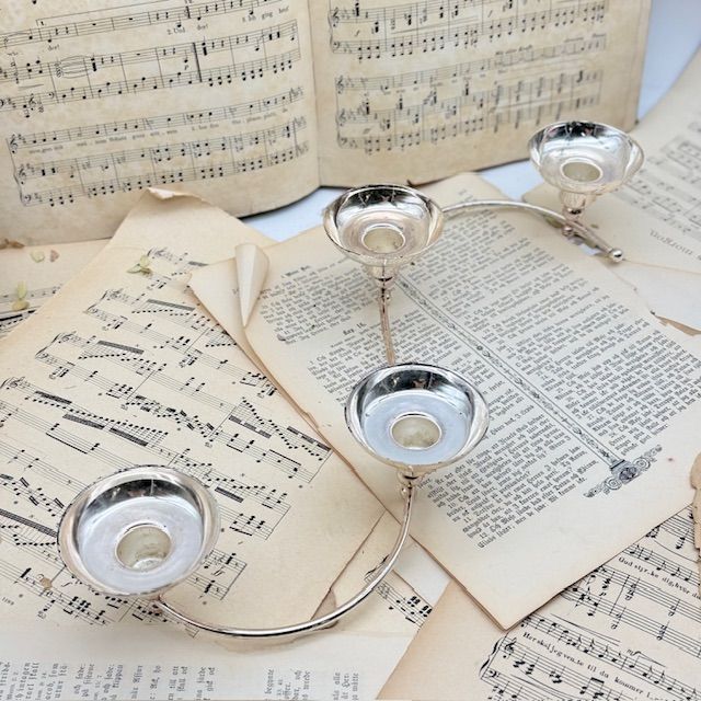 Подсвечник на четыре свечи адвент Франция серебрение