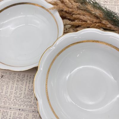 Салатник Золотая кайма 28 см фарфор Франция 