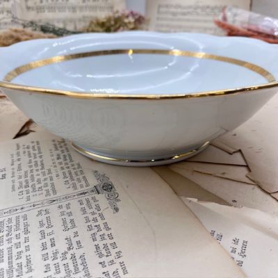 Салатник Золотая кайма 28 см фарфор Франция 