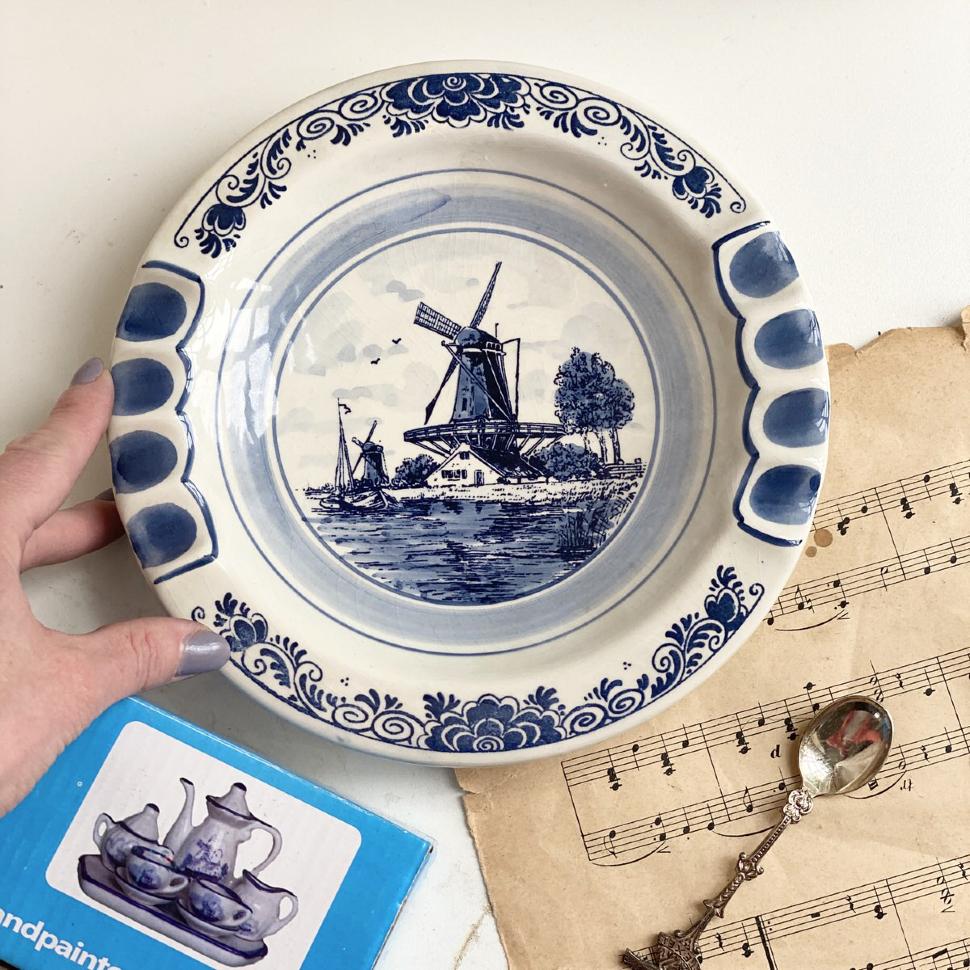 Пепельница для сигар 21 см Delft Blue Голландия