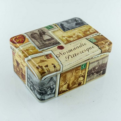 Жестяная малая коробка для печенья Франция