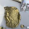 Блюдо Нимфа Ар-нуво 28 см латунь