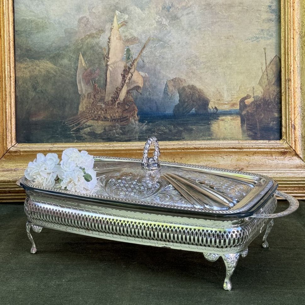 Блюдо для запекания и подачи на ножках Pyrex by Corning 39 см США
