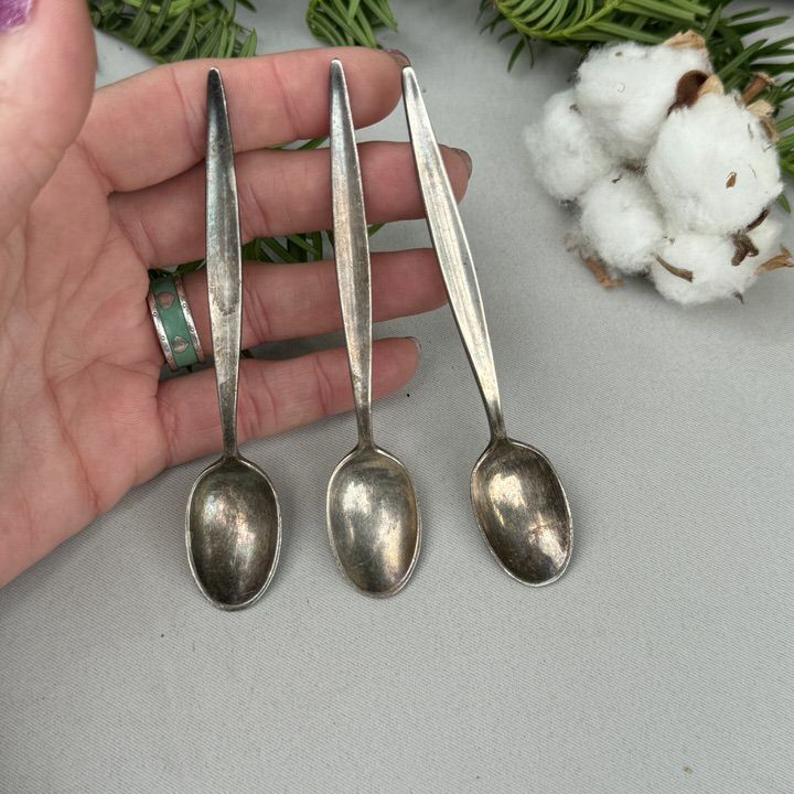 Ложка кофейная 11 см мельхиор серебрение