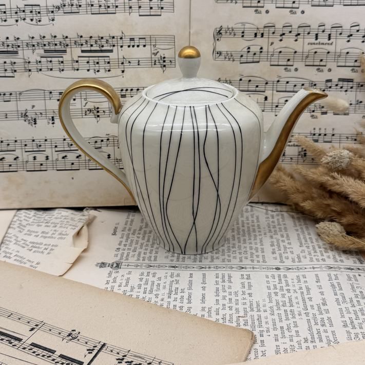 Кофейник и кофейные пары Kruger 9 предметов фарфор 1960 г.г.