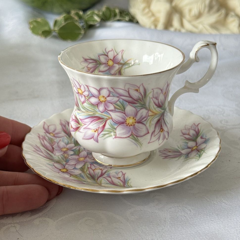 Кофейная пара Royal Albert Prairie Crocus 130 мл Англия 