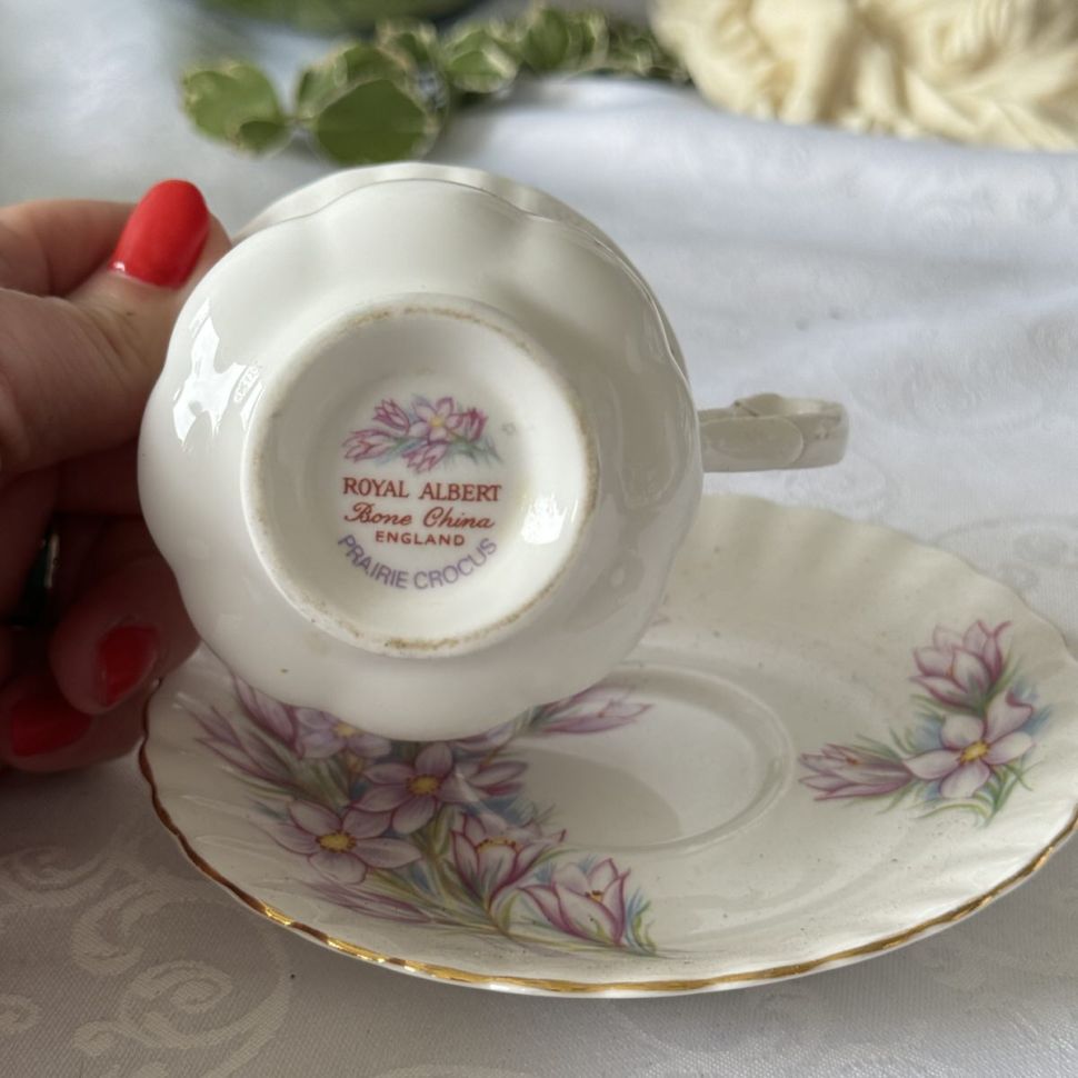 Кофейная пара Royal Albert Prairie Crocus 130 мл Англия 