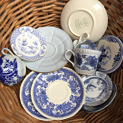 Лом фарфор синий, Роял таскан, англия