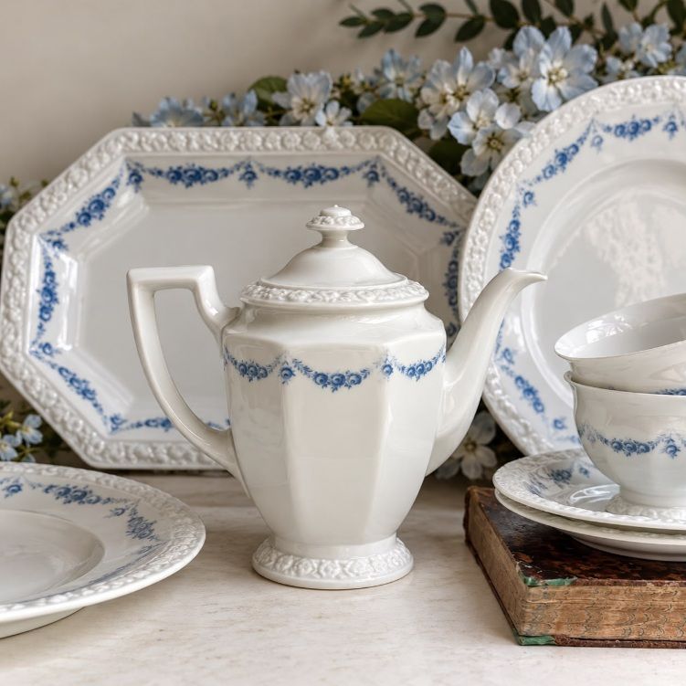 Чайник кофейник Rosenthal Classic Rose голубые розы 900 мл Германия