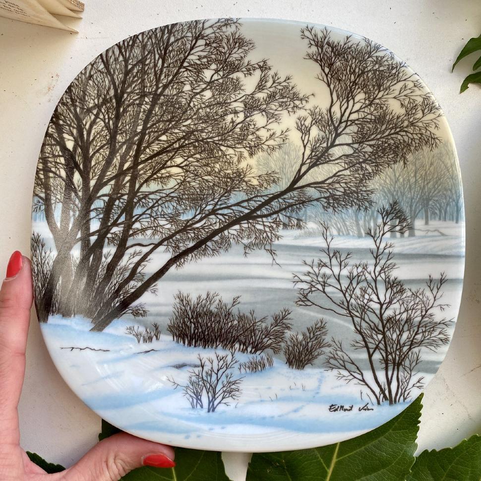 Тарелка номерная 21 см Konigszelt Bayern 1991 Winter Зима