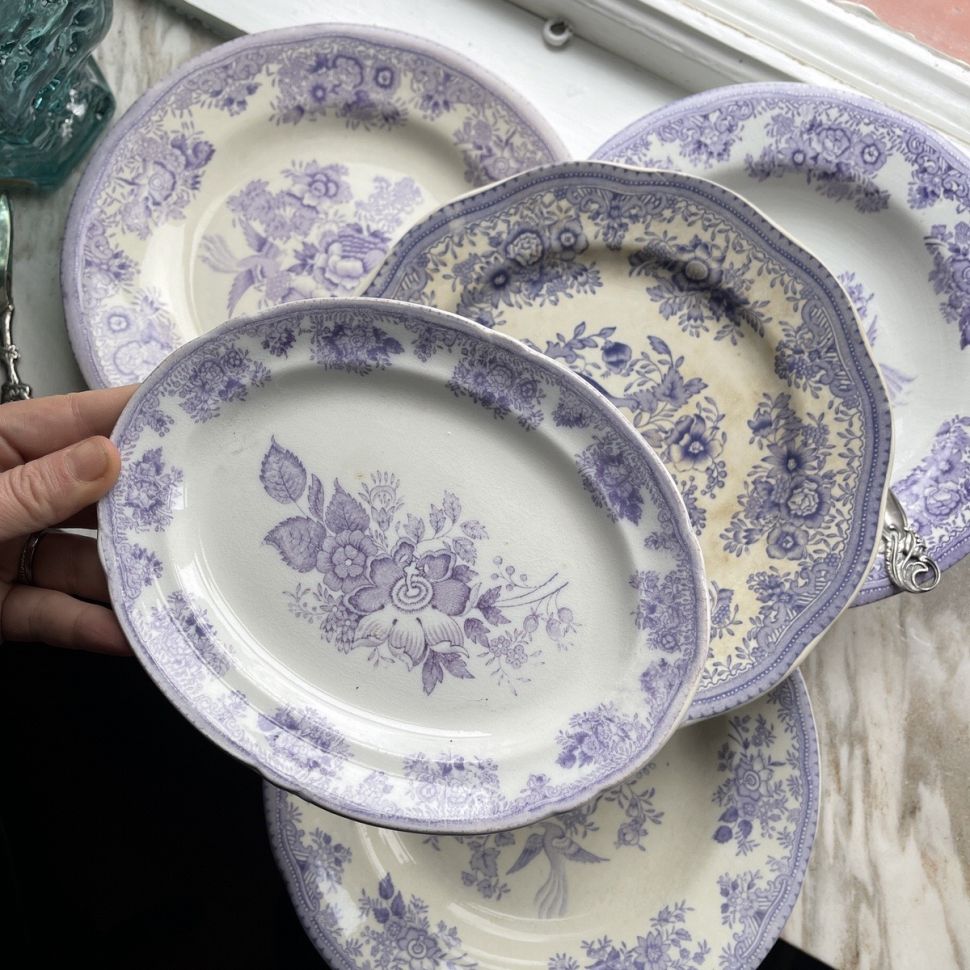 Блюдо 20 см Gustafsberg Asiatic pheasants (Fasan) лиловый