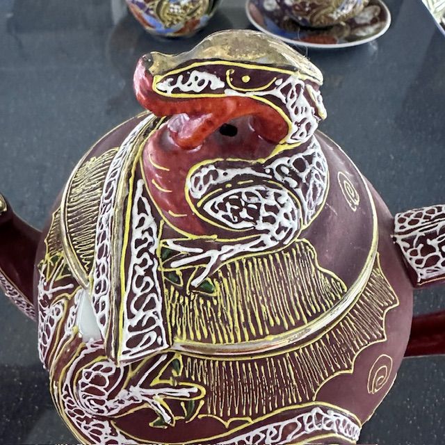 Чайник Каннон с бессмертными Satsuma 1 л фарфор Япония  