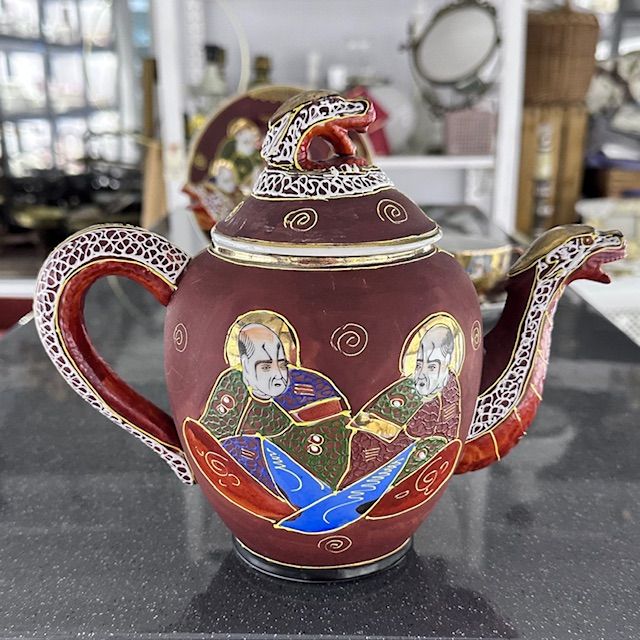 Чайник Каннон с бессмертными Satsuma 1 л фарфор Япония  