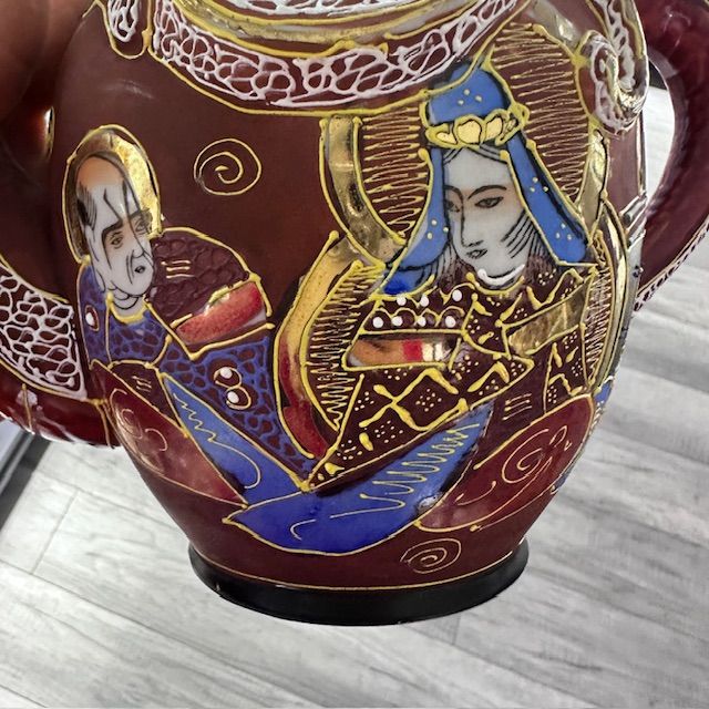 Чайник Каннон с бессмертными Satsuma 1 л фарфор Япония  