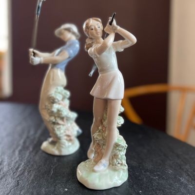 Статуэтка NAO by Lladro Гольфистка 25 см 1985 г. фарфор Испания 