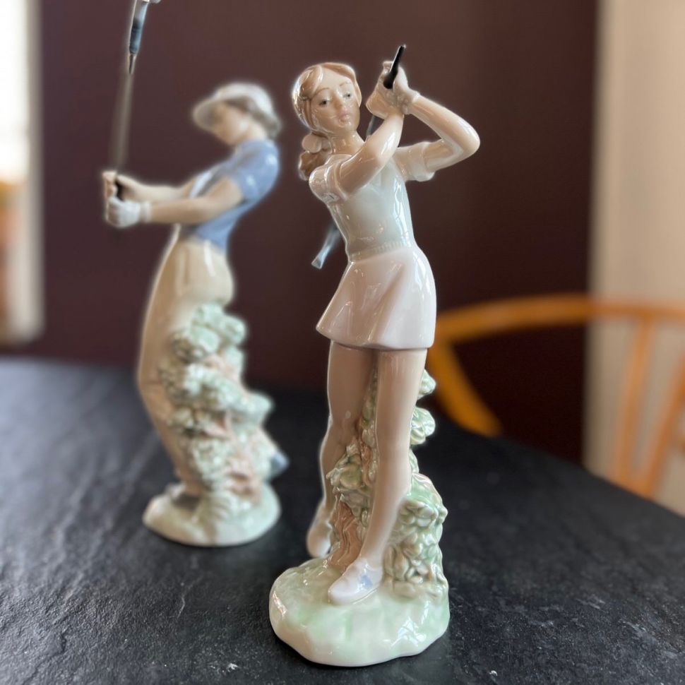 Статуэтка NAO by Lladro Гольфистка 25 см 1985 г. фарфор Испания