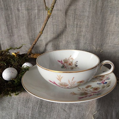 Чайная кофейная пара фарфор Bohemia 