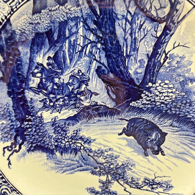 Тарелка блюдо Maastricht Royal Sphinx Охота на кабана 39 см Голландия