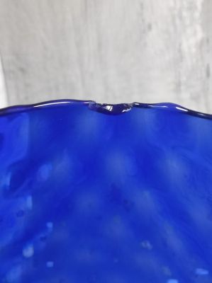 Ваза на ножке Бокал 32 см хрустальное стекло Мурано уценка