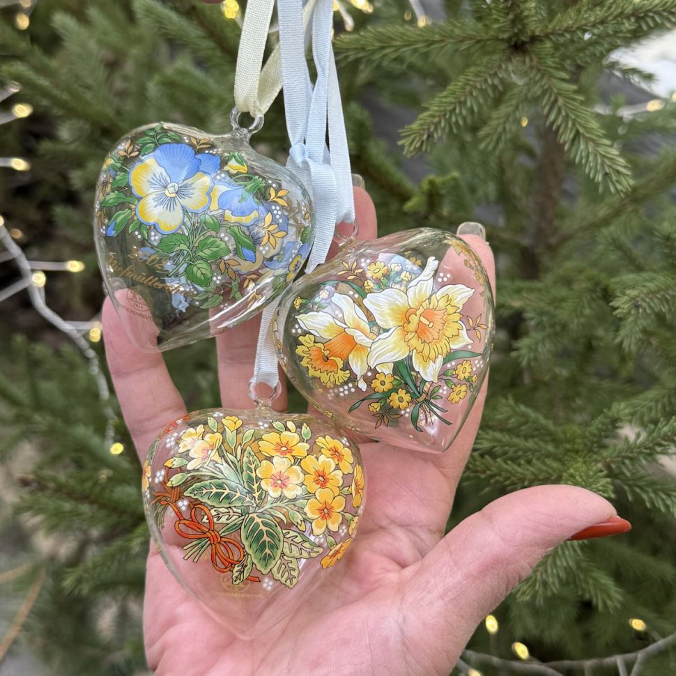 Подвес Hutschenreuther Сердце стекло 8 см Германия 2016 г. 