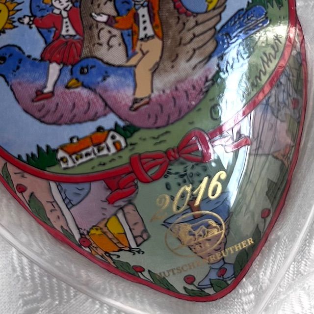 Подвес Hutschenreuther Сердце стекло 8 см Германия 2016 г.