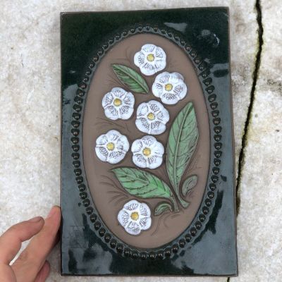 Изразец керамика 14х21 см Цветы Швеция