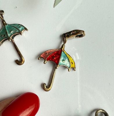 Подвеска шарм Зонт 2,5 см в стиле Thomas Sabo 925 